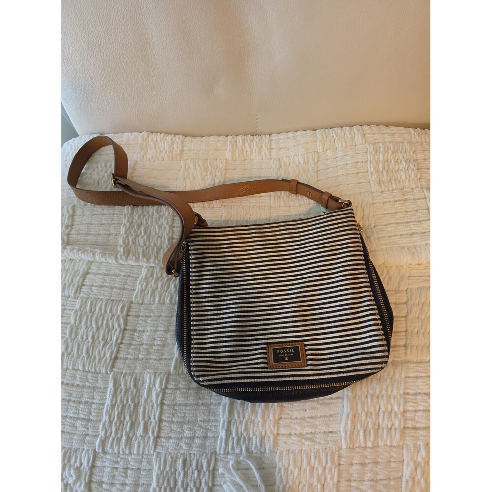 Fossil Striped Crossbody Shoulder Bag